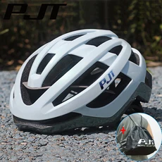 PJT 자전거 헬멧 3D 강화 로드 레이싱 스포츠 남녀 산악 Capacete Ciclismo Mtb 안전모, 01 L(57-61CM), 02 02-Grey-Bag