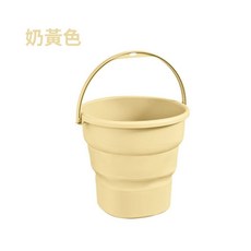 逗町美居家 折疊水桶, 奶黃色折疊水桶, 1個