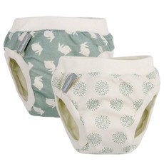 瑞典 ImseVimse 有機棉幼兒如廁訓練褲2件組(小兔和蒲公英), 1個