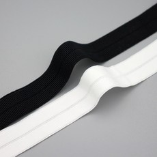 20mm 골지접밴드 스판바이어스 엘라스틱바인딩, 블랙, 1개