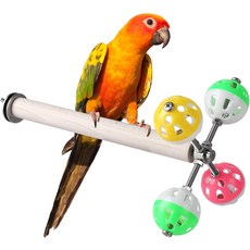 새 잉꼬 버지 앵무새 버저리가 코너 링넥 러브버드를 위한 회전 공이 있는 스탠드 농어 장난감1Pc, 1 Pcs, 1개