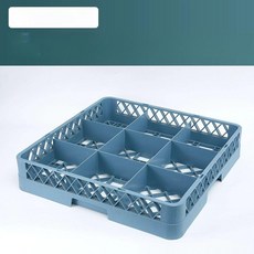 업소용 식기세척기 랙 수납 컵 유리잔 접시 세척 건조 플라스틱 정리함, 9칸 두꺼운 체크 15.5cm, 1개