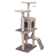 캣타워 2단 3단 스크래쳐 쥐돌이 소형캣타워, 그레이, 1개