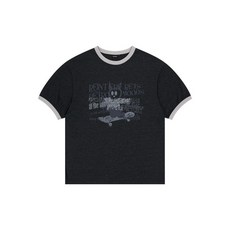 [아캄] Cracked Letter Ringer Top (Dark Gray)