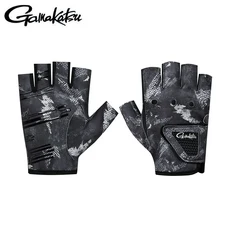 가마카츠 낚시 장갑 내마모성 통기성 미끄럼 방지 절단 손가락 여름, B. M L (palm 7-8cm), 13. Three fingers gray, 1개