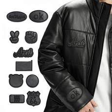 가죽 옷 패딩 수선 스티커 와펜 자수 패치 테이프, 03가죽수선패치-브이, 03가죽수선패치-브이, 1개