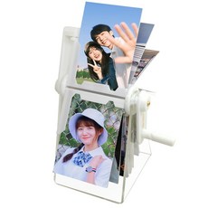 인스탁스 미니 맞춤형 플립 북 프레임 - 핸드 랭크 사진 플립 박스 조절 가능한 각도 맞춤 애니메이션 (2X3), 2X3