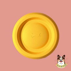 EVA黃色狗狗玩具 狗飛盤 寵物飛盤 戶外互動玩具 中大型犬黃金獵犬邊境牧羊犬, 1個, 發射飛盤