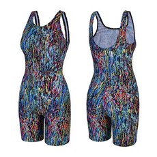 티막수영복[NC 강서점 직접출고] 탄탄이 페인트버스트 U자 여성실내 3부 수영복