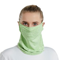 크로스 이어링 선타월 오토바이 통기 아이스 넥워머 봄여름 라이딩 마스크녀, 연두색, 프리사이즈, 1개