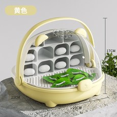 特價秒殺 蠶寶寶飼養倉 豪華太空艙別墅 透明觀察屋 寵物昆蟲育成箱 兒童自然科學教具 蠶寶寶成長日記, 1個, 養蠶倉黃色