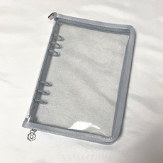 meet yx A5拉鏈活頁卡冊，內頁可替換，卡片收藏冊，多功能收納，現貨速發, 霧藍色, 1個