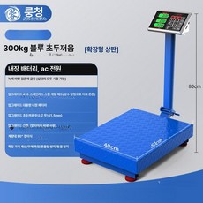 정밀 전자저울 산업용 계근대 검수 귀금속 무게 고중량, 기본 모델명/품번, 방수 커버 포함 300kg 블루 40x50, 1kg