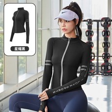 JDUDS 字母拉鍊印花運動外套 半高領 瑜珈健身