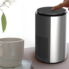 미니 공기청정기 원룸 소형 저소음 360도 흡입 원통형 필터 헤파필터 BLDC모터, 블랙매탈