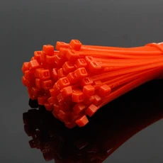 자동 잠금 나일론 케이블 타이 UL 인증 플라스틱 지퍼 블랙 와이어 바인딩 랩 스트랩 200mm 8 100 개 12 lb, [01] Red, 01 Red