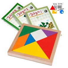 샘통교구 원목칠교세트 교육용퍼즐 컬러칠교 원목컬러퍼즐 ini+1978pt