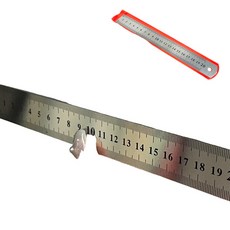 스틸자 휴대용 20cm 스테인리스 미세 눈금 금속 눈금자 똑템, 1개