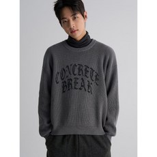 [국내매장정품] 에잇세컨즈 8SECONDS 프린트 니트 풀오버 애쉬 225Y5164 171210, 짙은회색, L