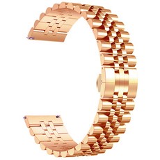 女士 9999 Galaxy Watch Jubilee 金屬錶帶 Galaxy Watch 4 3 2 Classic Active 40 44 42 46 20 毫米錶帶, 玫瑰金, Galaxy Watch 4/4 Classic/Watch 3/Active 2/1 20mm