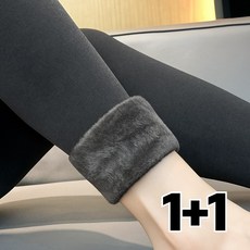 에쉬울프 1+1 발열 융털 기모 스판 레깅스