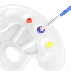 타원형 팔레트 10구 엄지 미술 물감 파레트, 1개, 상세페이지 참조