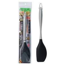 米諾諾304不鏽鋼不沾鍋矽膠刮刀 烘焙 刮刀, 黑色, 1個