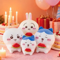 우사기 하치와레 치이카와 인형 수박 스탠딩 시리즈 인형 캐릭터, 35cm