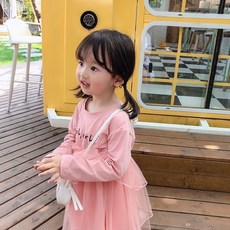 女童字母紗裙 連衣裙