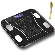 電子體重計【現貨免運】藍芽體脂計, 1個, 電池款-黑色