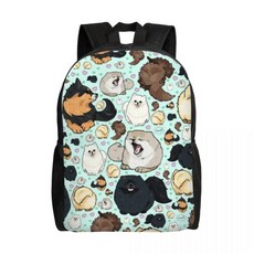 포메라니안 드워프 스피츠 배낭 캐주얼 대학 학교 애완 동물 강아지 가방, 1개, 10. 10