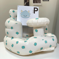 可愛小熊造型充氣寶寶椅，輕巧便攜，柔軟舒適，寶寶學坐好幫手, 龍寶寶甜甜圈沙發