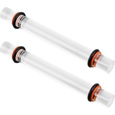 폴리머 클레이 롤러 도구 2개 세트 점토 롤링 핀 두께 링이 포함된 아크릴 투명 용품 DIY 도예 공예 조형 성형19.5x2cm, 19.5x2cm