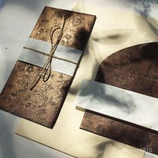 可開發票 復古精緻信封信紙套裝 手寫情書/感恩伴手禮 3信封6信紙, 1個, 3淺粉紅信封+6淺粉色空白信紙,+3灑金腰封 贈麻繩