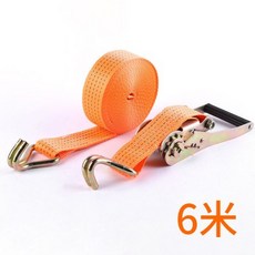 捆綁帶 手拉綑綁帶 貨車 拉緊器 布猴 38mm 荷締機 貨物 固定 綁車帶 貨物綁帶 Lashing Strap, 1個, 雙鉤款-38mm 6米-橘色