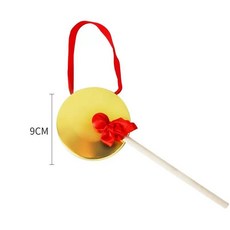 깽가리 세트 연습용 꽹가리 저소음 지름 중소음 사물놀이, 소징 9cm+징봉 행운빨강헤드, 1개