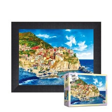 퍼즐피플 풍경 랜드마크 500피스 직소퍼즐, 친퀘테레2 500피스 액자포함(우드블랙), 퍼즐유액 포함, 1개