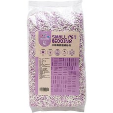MiniFeet 小動物舒適紙棉 無粉塵 高效除臭 超強吸水力, 1個, 白+紫,破碎型 450G