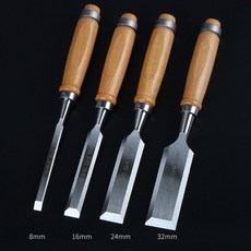 나무끌 조각도 조각칼 가우징 공예 나무홈파기 목공끌, 크롬바나듐 8 16 24 32 4개 세트, 1개