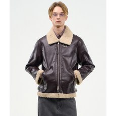 [블랙모먼트] B-3 에비에이터 투웨이 무스탕 [버건디/베이지]