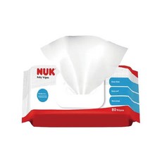 NUK嬰兒柔濕巾80抽，加厚加大，柔軟親膚，無香精Paraben，呵護寶寶嬌嫩肌膚, 80抽, 1個