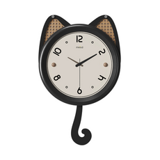 데코트리 꼬리살랑 고양이 벽시계