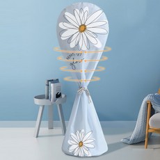 먼지차단 스탠드형 선풍기 덮개 보관 커버 망, 대형(스탠드형)블루