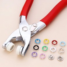 똑딱이펀칭기+똑딱 단추 100p 스냅단추펀치 단추펜치DF0606EA sul*21112ld, 펀칭기, 펀칭기+단추100p