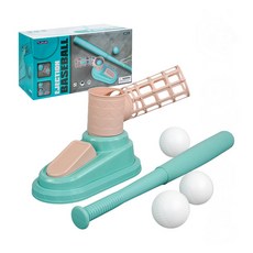 腳踩式彈跳棒球發球機(附伸縮球棒 3顆球) 室內室外露營遊戲, 1個