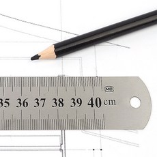 올영라이프 40cm 쇠자 스틸방안자