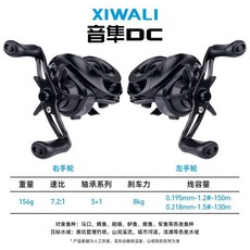 犀瓦力 音隼DC 智能電子剎車 路亞輪, 右手輪】亮黑版-音隼DC【四代卸力報警】