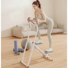 [5년 무료 A/S] HOMEY NEST 가정용 천국의계단 6단저항 조절 접이식 운동기구 스텝퍼 계단오르기, 화이트