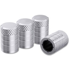 알루미늄 벨브 스템 캡 헤비 듀티 타이어 방진 공기 방지 밸브 커버 자동차 suv 트럭 오토바이 자전거용, Silver 2