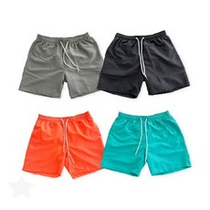 여름 해변 수영 물놀이 남녀 공용 편안한 착용감 허리 밴딩 캐주얼 짧은 바지